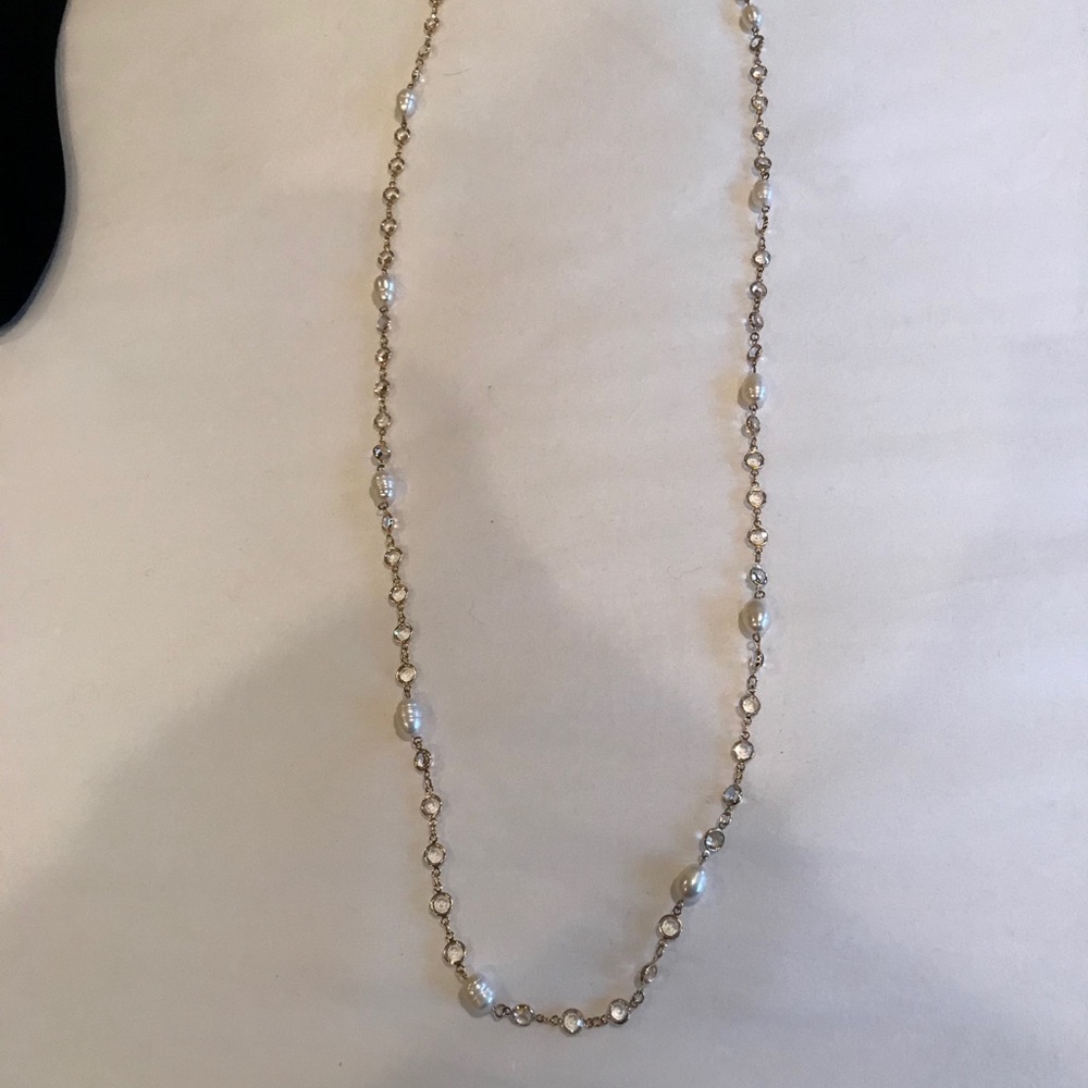 Pearl and crystal necklace